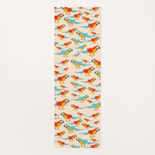 Colorful Tropical Macaw Pattern Yogamat (Voorkant)