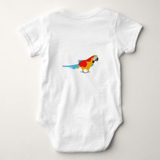Colorful Tropical Macaw Romper (Achterkant)