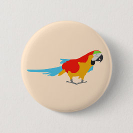 Colorful Tropical Macaw Ronde Button 5,7 Cm