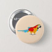 Colorful Tropical Macaw Ronde Button 5,7 Cm (Voorkant /achterkant)