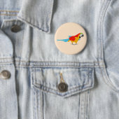 Colorful Tropical Macaw Ronde Button 5,7 Cm (In situ)