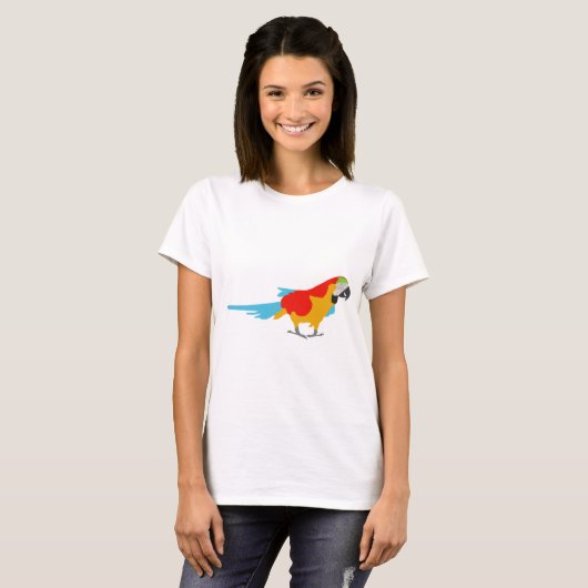 Colorful Tropical Macaw T-shirt (Voorkant volledig)