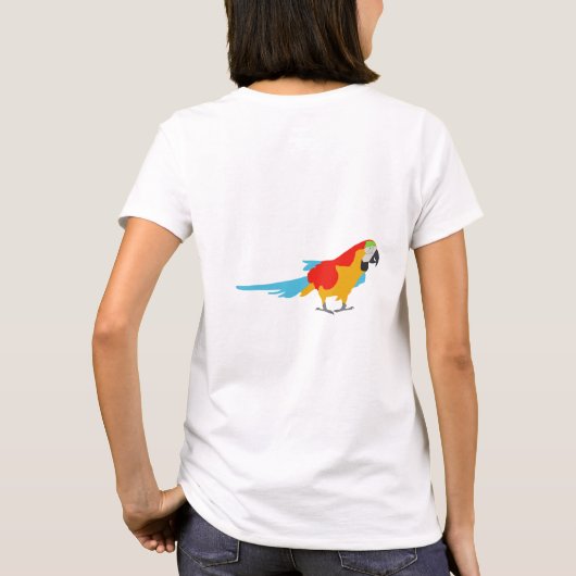 Colorful Tropical Macaw T-shirt (Achterkant)