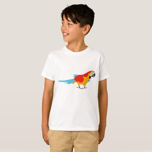 Colorful Tropical Macaw T-shirt (Voorkant volledig)
