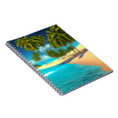 Colorful Tropical Ocean Palm's Journal Notitieboek (Rechterzijde)