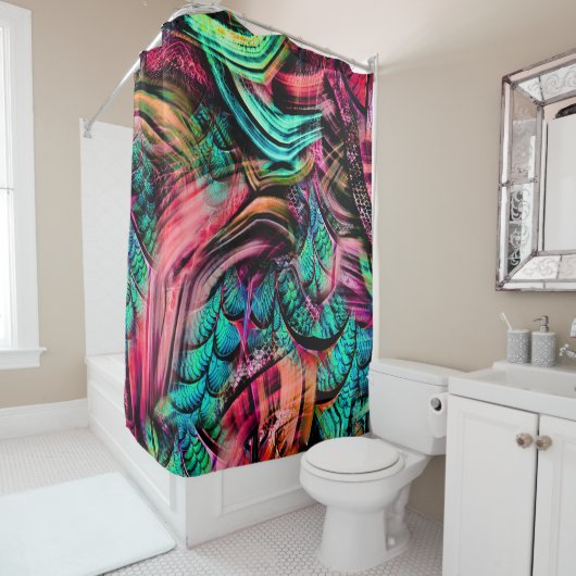 Colorful Tropical Oerwoud Douchegordijn (In situ)