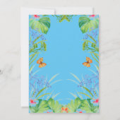 Colorful Tropical Oerwoud Safari Giraffe Birthday Kaart (Achterkant)