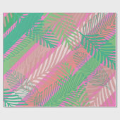 Colorful Tropical Palm Leaves Pattern Cadeaupapier (Vlak)