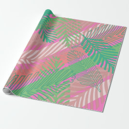 Colorful Tropical Palm Leaves Pattern Cadeaupapier