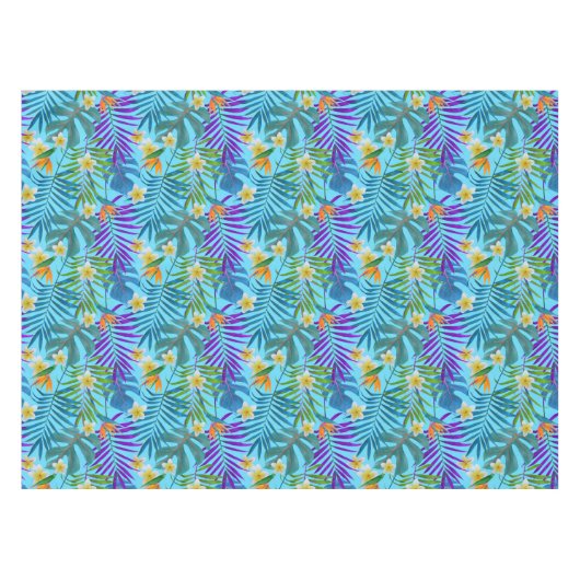 Colorful Tropical Paradise Pattern Tafelkleed (Voorkant (Horizontaal))