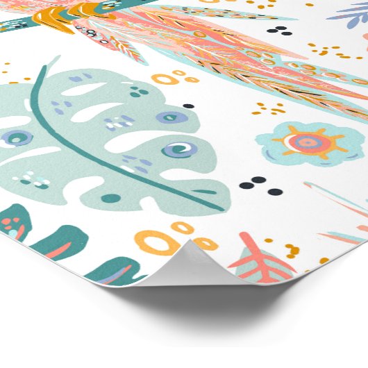 Colorful Tropical Parrot Poster (Hoek)