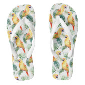 Colorful Tropical Parrot Teenslippers (Voetbed)