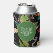 Colorful Tropical Parrots Bachelorette Weekend Blikjeskoeler (Blikje Achterkant)