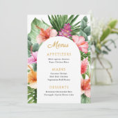 Colorful Tropical Party and Luau Menu (Staand voorkant)