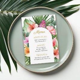 Colorful Tropical Party and Luau Menu