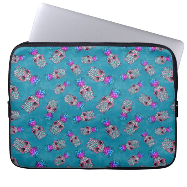 Colorful Tropical Pineappel 2 Laptop Sleeve (Voorkant)