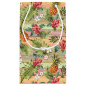 Colorful Tropical Pineapple Fruit Florence Pattern Klein Cadeauzakje (Achterkant)