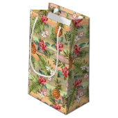 Colorful Tropical Pineapple Fruit Florence Pattern Klein Cadeauzakje (Achterkant Gekanteld)