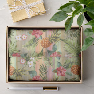 Colorful Tropical Pineapple Fruit Florence Pattern Tissuepapier