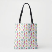 Colorful Tropical Pineapple Pattern Tote Bag (Voorkant)
