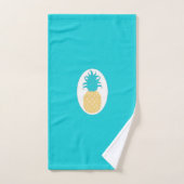 Colorful Tropical Pineapple Stripe Patroon Bad Handdoek (Handdoek)