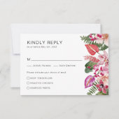 Colorful Tropical RSVP Kaartje (Voorkant)
