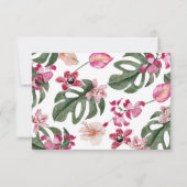 Colorful Tropical RSVP Kaartje (Achterkant)