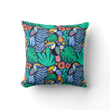 Colorful Tropical Toucan Bird Flowers Planten