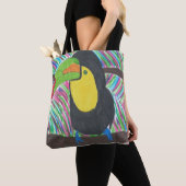 Colorful Tropical Toucan-Canvas tas (Dichtbij)