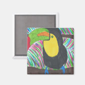 Colorful Tropical Toucan Magneet (Voorkant / Achterkant)