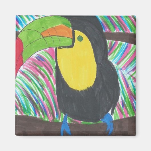 Colorful Tropical Toucan Magneet (Voorkant)