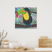 Colorful Tropical Toucan Poster (Keuken)