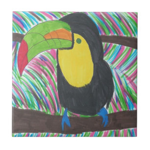 Colorful Tropical Toucan Tegeltje