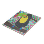 Colorful Tropical Toucan Tegeltje (Zijkant)