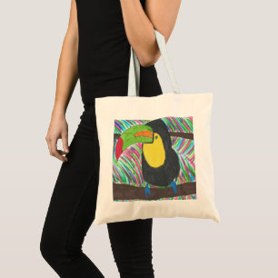Colorful Tropical Toucan Tote Bag