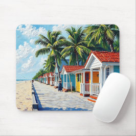 Colorful Tropical Vibrant Beach Huts Muismat
