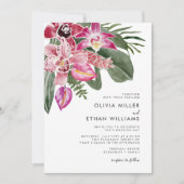 Colorful Tropical Wedding Invitations Kaart (Voorkant)