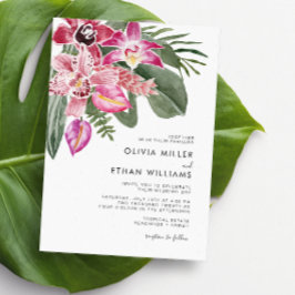 Colorful Tropical Wedding Invitations Kaart