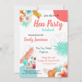 Colorful Tropical Weekend Itinerary Hen Kaart (Voorkant)