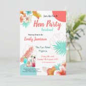 Colorful Tropical Weekend Itinerary Hen Kaart (Staand voorkant)