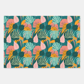 Colorful Tropicals: Fan Palms Inpakpapier Vel