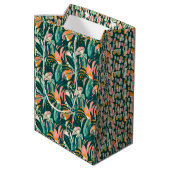 Colorful Tropicals: Monstera Oerwoud Gift Bag Medium Cadeauzakje (Achterkant Gekanteld)