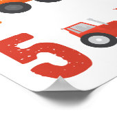 Colorful Trucks Number Nursery Art Poster (Hoek)