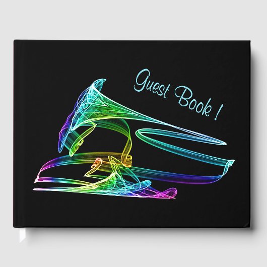 Colorful Trumpet Fractal Guest Book Gastenboek (Voorkant)