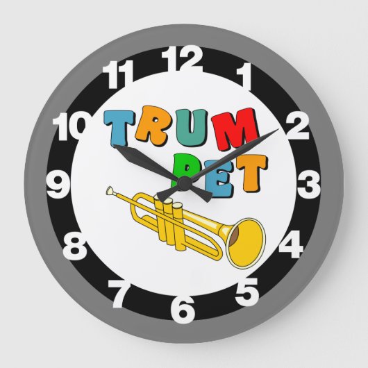 Colorful Trumpet Grote Klok (Voorkant)