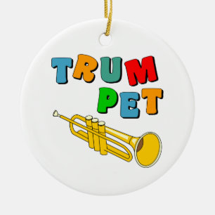 Colorful Trumpet Keramisch Ornament