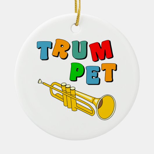 Colorful Trumpet Keramisch Ornament (Voorkant)