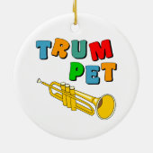 Colorful Trumpet Keramisch Ornament (Achterkant)