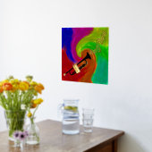 Colorful Trumpet Music Folie Afdrukken (Laag (Keuken))