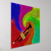 Colorful Trumpet Music Folie Afdrukken (Laagn)